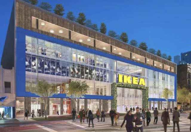 Concept image of new Ikea Building. 